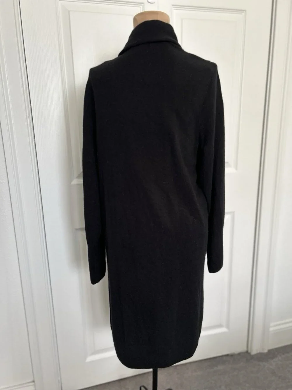 Quince Mongolian Cashmere Duster Cardigan Sweater Black Size M - Picture 11 of 16